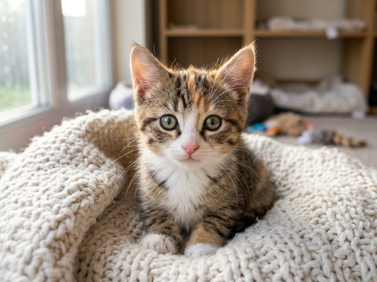 Mimi - Rescued Indian Calico Tabby kitten looking for adoption